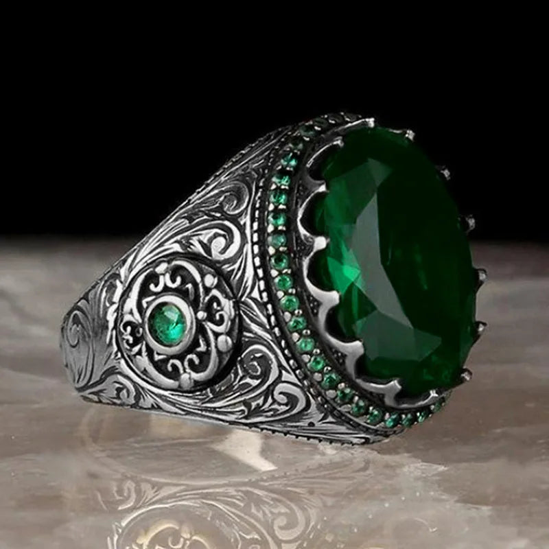 Zenat Colorful Green Cubic Zirconia Rings