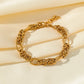 Twisted Bracelet 18K Gold Plated Waterproof 316 Steel