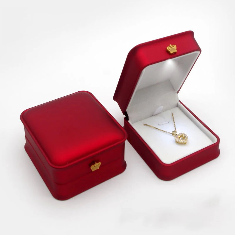 Crown Jewelry Box With Lighted LED