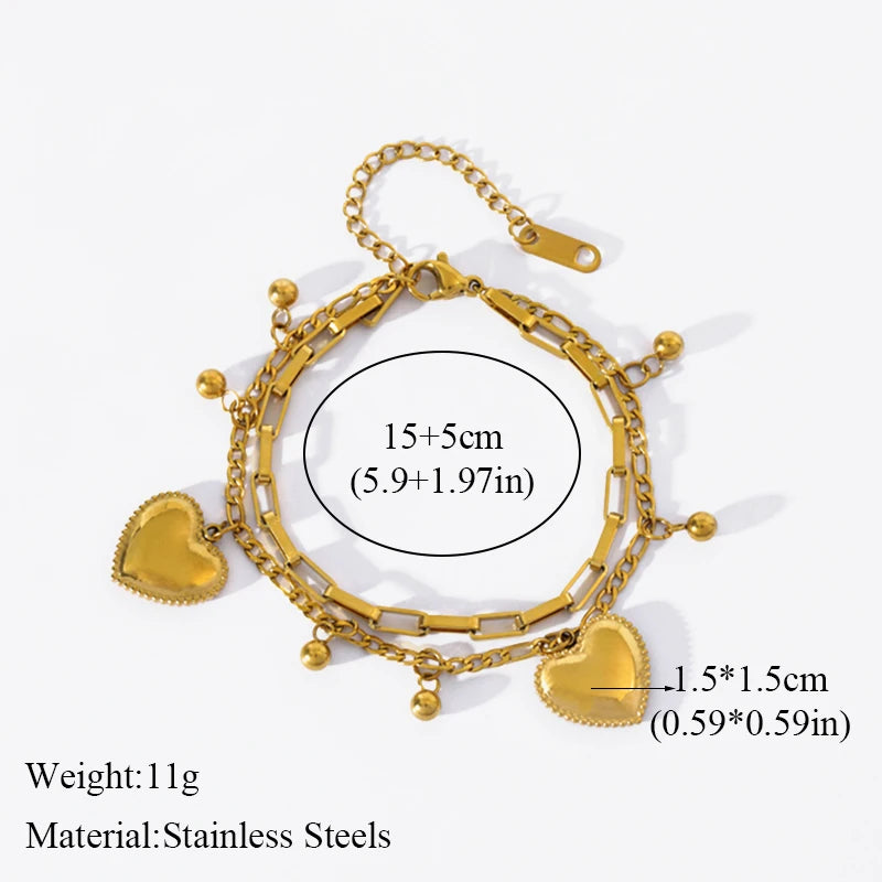 Twisted Bracelet 18K Gold Plated Waterproof 316 Steel