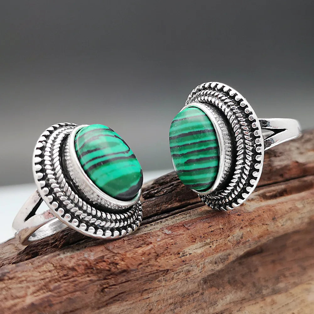 Zenat Victorian Women’s Faux Turquoise Carved Ring