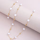Zenat 2PC Gold Pearl Cross Jewelry Set