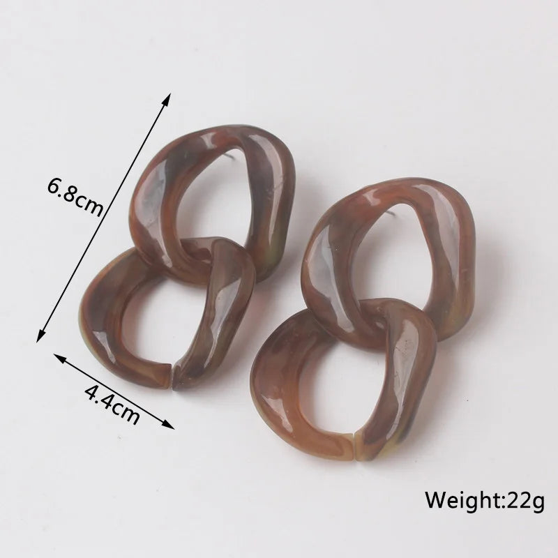 Zenat Brown Beer Bottle Pendant Drop Earrings for Women