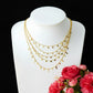 Zenat Golden Chains Necklaces Star Heart Stainless Steel