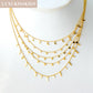 Zenat Golden Star Heart Bohemian Chain Necklace