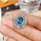Zenat Sea Blue Cubic Zirconia Women’s Ring