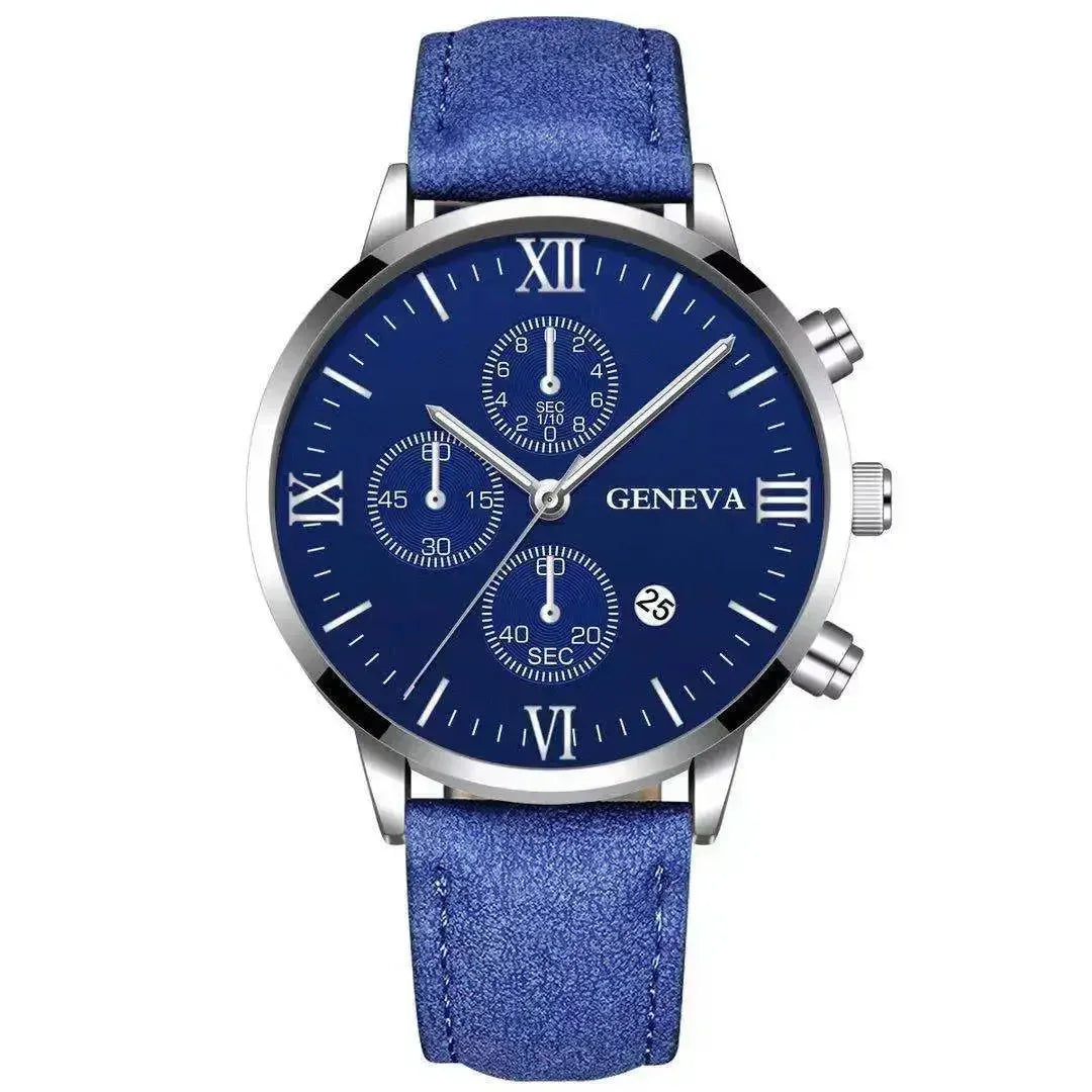 Zenat Geneva Wristwatch Alloy Case Leather