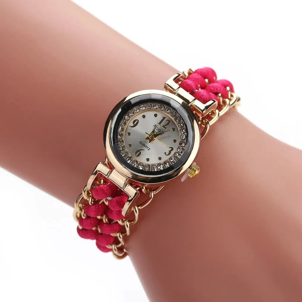 Zenat Style Fashion Creative Woven Bracelet Watch