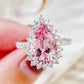 Zenat Pink Zirconia Trendy Sweet and Romantic Engagement Rings
