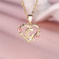 Zenat A-Z Letter Flower Gold Pendant Necklace