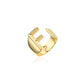Zenat Letter Adjustable Stainless Steel Ring
