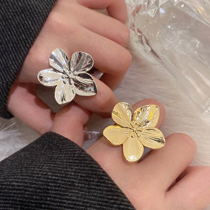 Zenat 2PC Stainless Steel Flower Earrings – Trendy Party