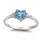 Zenat Sea Blue Cubic Zirconia Women’s Ring