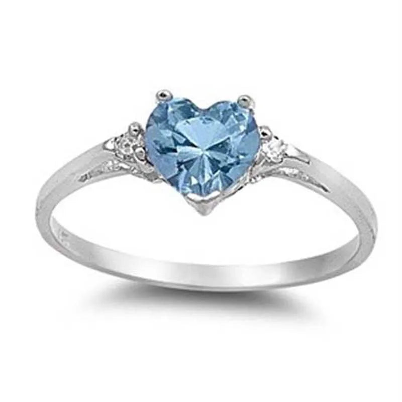 Zenat Sea Blue Cubic Zirconia Women’s Ring