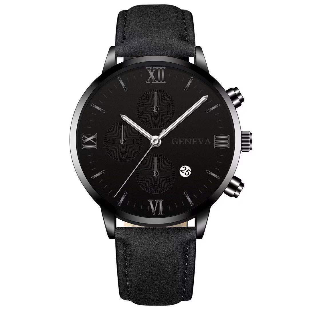 Zenat Geneva Wristwatch Alloy Case Leather