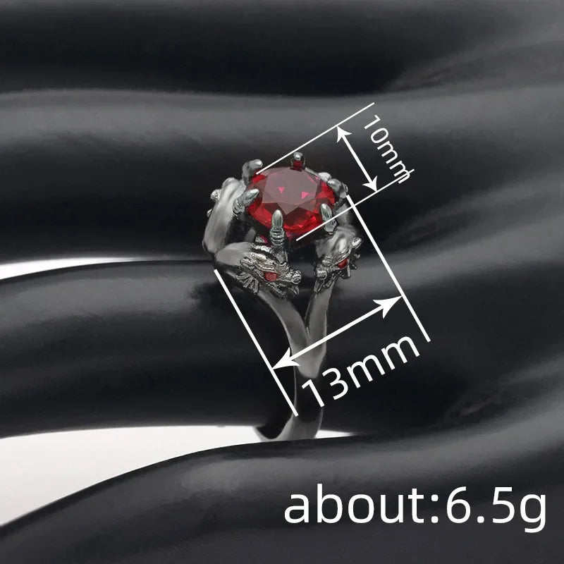 Zenat American Red Cubic Zirconia Ring