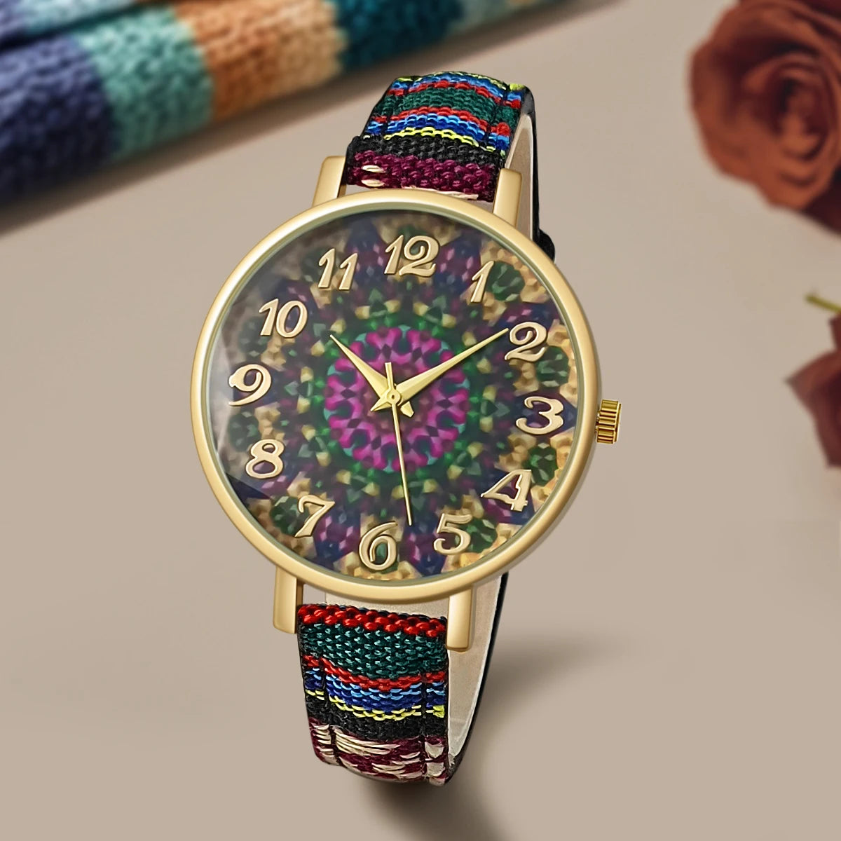 Zenat Watch Luxury Ladies Gift multicolors
