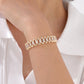 Bracelet 14K Gold Plated Cubic Zirconia Chunky Adjustable