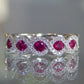 Zenat Elegant Red Corundum Ring with Large Zircon