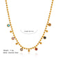 Zenat Vintage Round Zircon Tassel Pendant Necklace