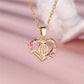 Zenat A-Z Letter Flower Gold Pendant Necklace