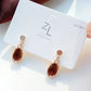 Zenat Brown Beer Bottle Pendant Drop Earrings for Women