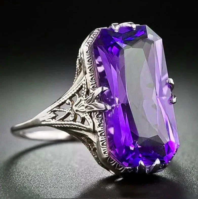 Gorgeous Sparkling Crystal Zircon Design Ring for Women, Exquisite and High-end Accessories  Women's Temperament Jewelry