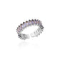 Colorful Cubic Zircon Open Ring For Women Stainless Steel Gold Color Square Rings Bohemian Romantic couple Jewelry Gifts
