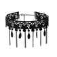 Zenat Neo-Gothic Black Lace Punk Choker Necklace