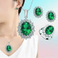 Zenat 925 Sterling Silver Princess Zircon Jewelry Set