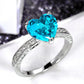 Zenat Sea Blue Cubic Zirconia Women’s Ring
