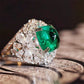 Zenat Colorful Green Cubic Zirconia Rings