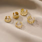 Zenat 5PCS Silver Leaf Clip Earrings – Non-Piercing