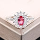 Zenat Pink Zirconia Trendy Sweet and Romantic Engagement Rings