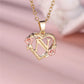 Zenat A-Z Letter Flower Gold Pendant Necklace