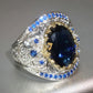 Zenat Luxury Prong Rings – Deep Blue Zircon