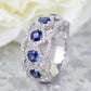 Zenat Blue Cube Zircon Elegant Ring