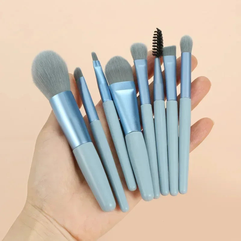Zenat 8-Piece Portable Soft Makeup Brush Set