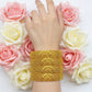 Bridal 24k Gold Color Round Bangles Adjustable