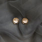 Korean Design Opal Round Stud Earring for Women Temperament Sweet Geometry Jewelry Wholesale Christmas Girlfriend Gift