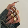 Zenat 8-Piece Chunky Mixed Metal Rings Set