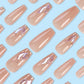 Zenat 24Pcs Short Coffin Press-On Nails