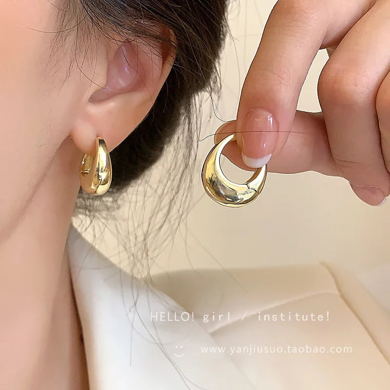 Zenat 925 Silver Round Hoop Earrings – Trendy Vintage