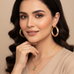 Zenat Golden Pink Earrings Exquisite Daily Wear