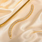 Bracelet 14K Gold Plated Cubic Zirconia Chunky Adjustable