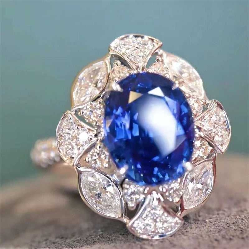 Zenat Colorful Green Cubic Zirconia Rings