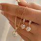 Zenat 3 Pcs Round Pearl Jewelry Set Of Earring Pendant Necklace For Women