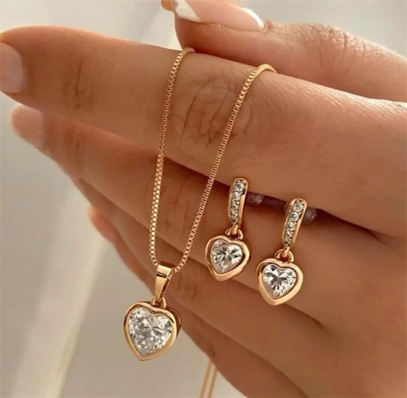 Zenat 3 Pcs Round Pearl Jewelry Set Of Earring Pendant Necklace For Women