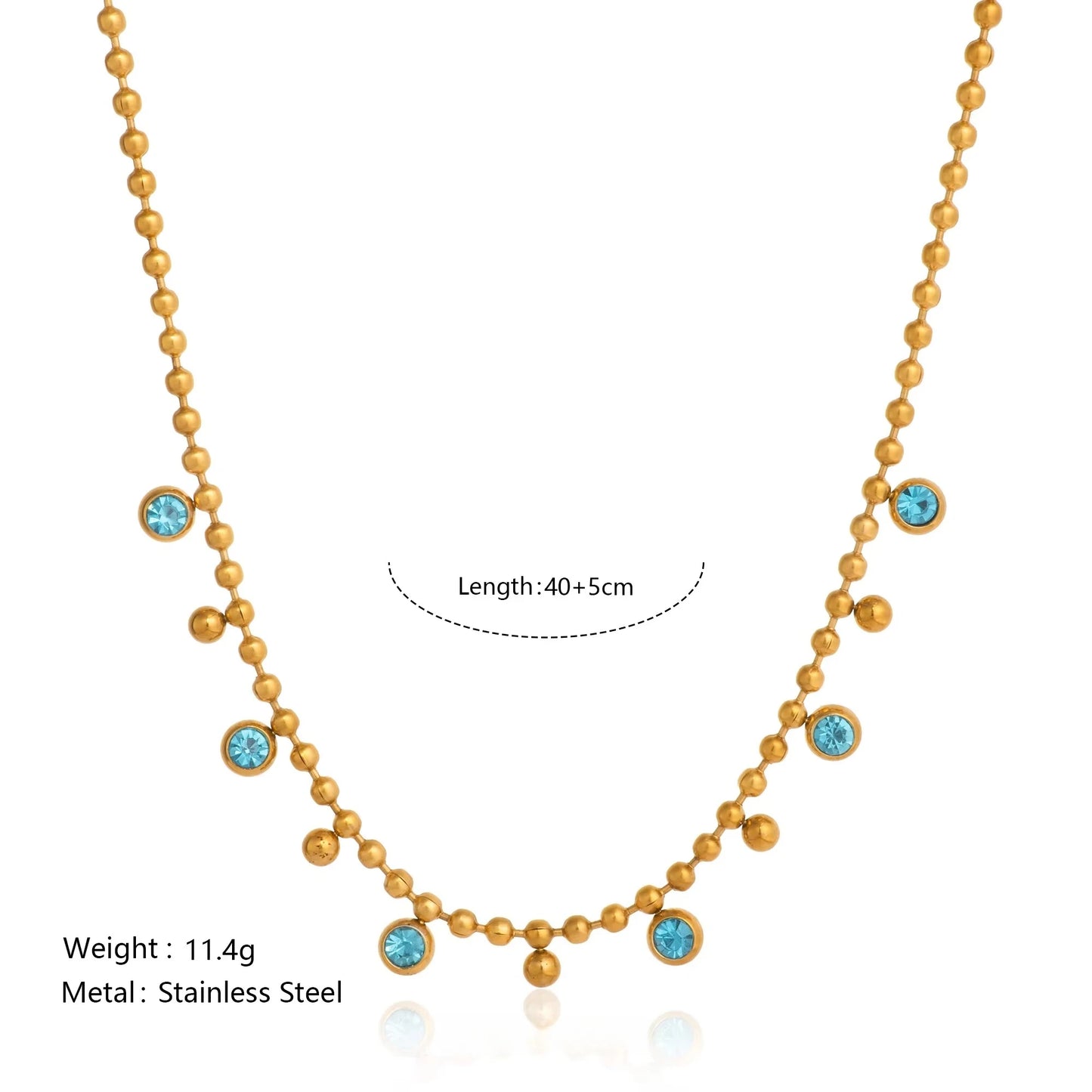 Zenat Vintage Round Zircon Tassel Pendant Necklace