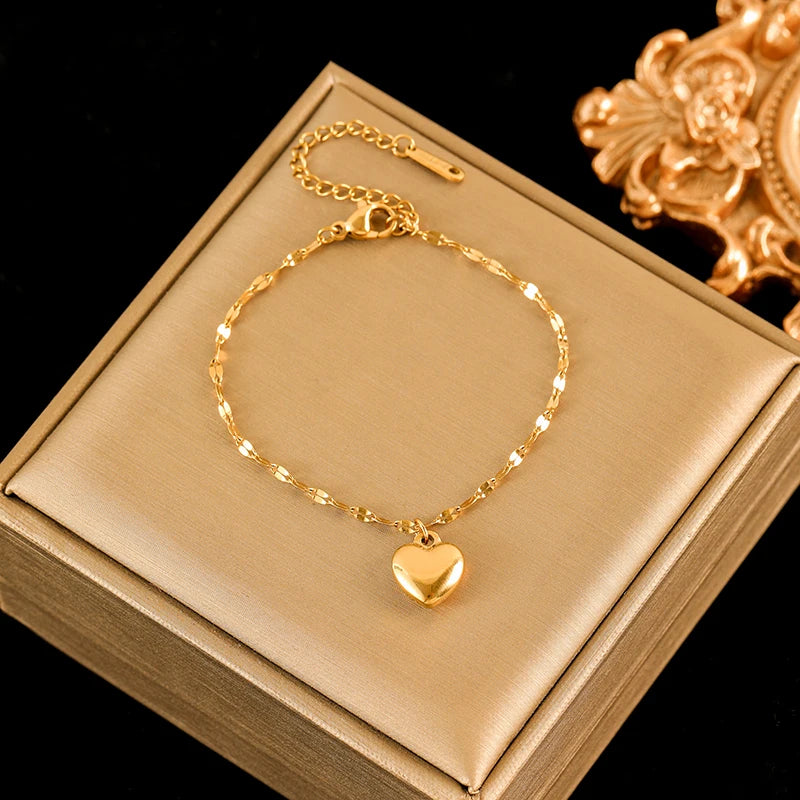 Zenat 316L Stainless Steel Love Necklace Set